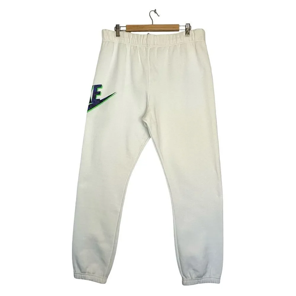 NIKE Vintage White ACG Joggers with Purple Logo Size XL